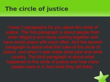 The circle of justice