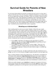 Survival Guide for Parents of New Wrestlers - Team Rhino LLC
