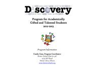 Program for Academically Gifted and Talented Students 2012-2013