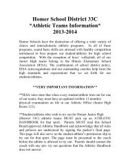 Athletic Information Flyer - Homer Community Consolidated School ...