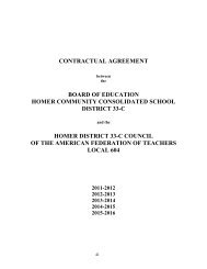 Homer CCSD 33C Teachers' Contract 2011-2016