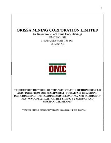 ORISSA MINING CORPORATION LIMITED