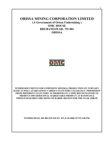 ORISSA MINING CORPORATION LIMITED