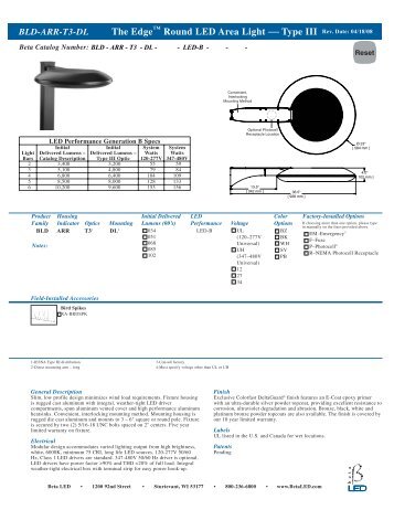 The Edge Round LED Area Light - Specified Lighting Systems