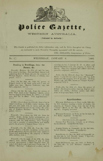 'W"ESTERN AUSTRALIA. No. 1.J WEDNESDAY, JANUARY 6. [1892.