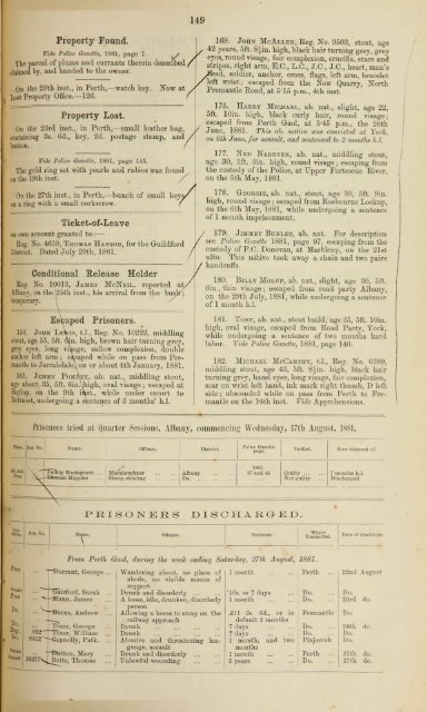 No. 31.] WEDNESDAY, AUGUST 3. [1881. Stealing in Dwellings ...