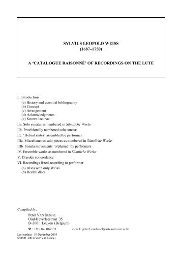 You can download the catalogue in pdf format - Weiss, Silvius Leopold