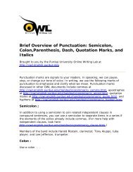 Brief Overview of Punctuation: Semicolon, Colon,Parenthesis, Dash ...