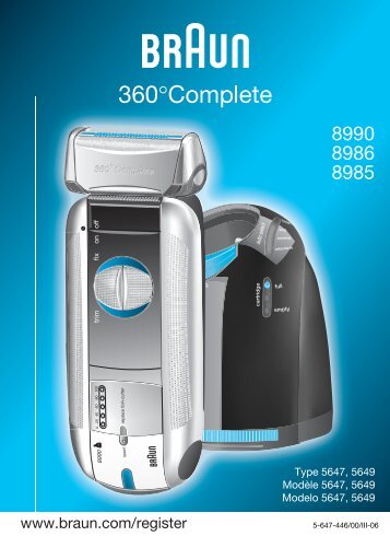 8990, 8986, 8985, 360°Complete - Braun Consumer Service spare ...