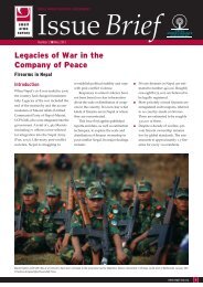 Legacies of War in the Company of Peace - Small Arms Survey