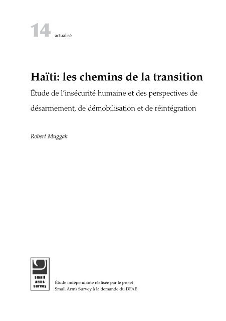 HaÃ¯ti: les chemins de la transition - Small Arms Survey