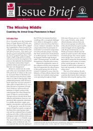 Issue Brief, The Missing Middle - Small Arms Survey