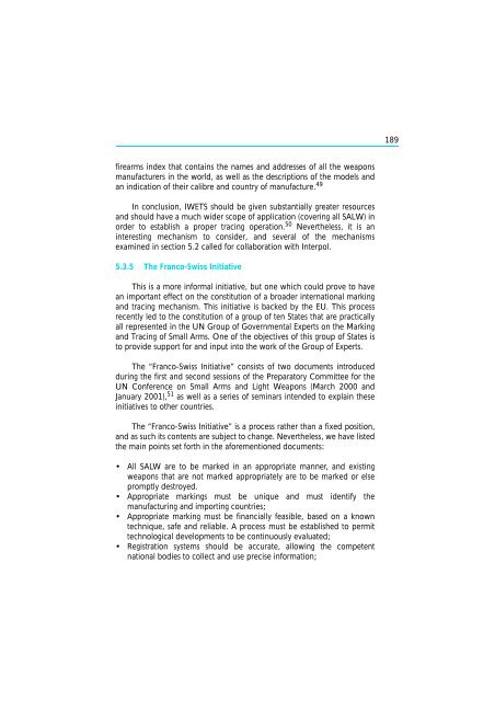 The Scope and Implications of a Tracing Mechanism for Small Arms ...