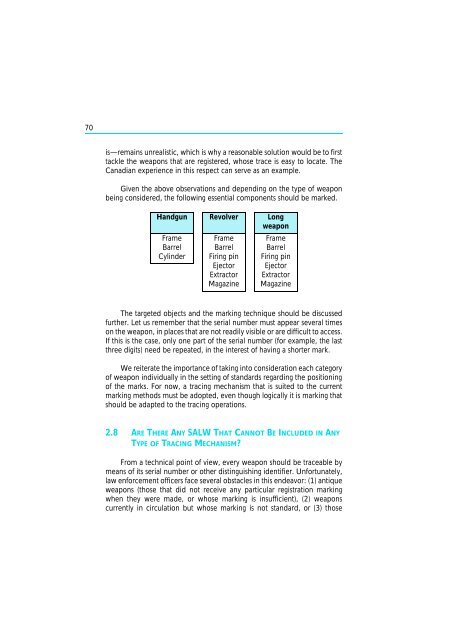 The Scope and Implications of a Tracing Mechanism for Small Arms ...