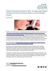 JSB Market Research: Asthma Therapeutics Market to 2019 