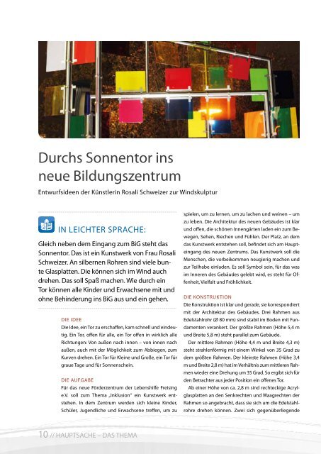 2013 Januar / Lebenshilfe Freising / Tausendfüßler-Magazin