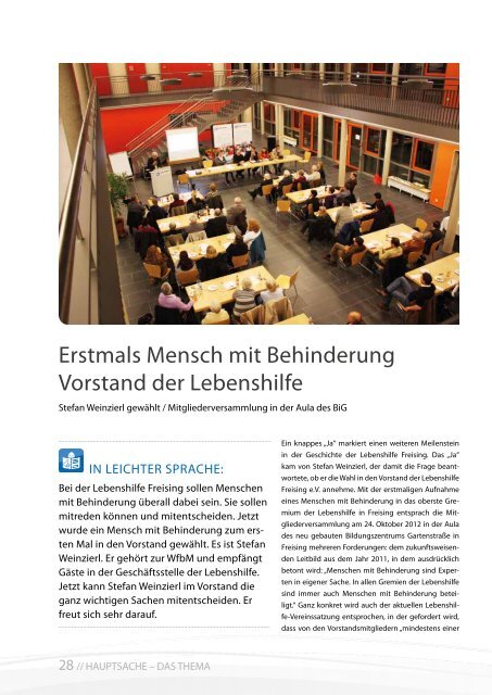 2013 Januar / Lebenshilfe Freising / Tausendfüßler-Magazin