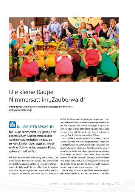 2012 Oktober / Lebenshilfe Freising / Tausendfüßler-Magazin