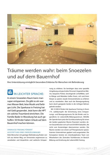 2012 Oktober / Lebenshilfe Freising / Tausendfüßler-Magazin