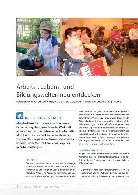 2012 April / Lebenshilfe Freising / Tausendfüßler-Magazin