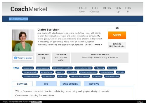 Claire Steichen Sales and marketing coach