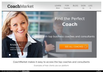 CoachMarket - Find the Perfect Coach