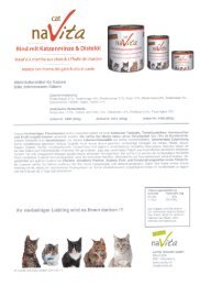 naVita-Naturkost Fleischmenüs für Katzen