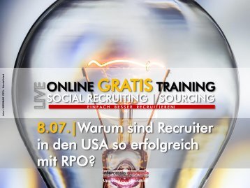 RPO - Recruiting Prozess Outsourcing - Warum sind US-Recruiter damit so erfolgreich?