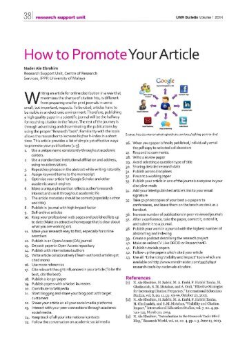 How to Promote Your Article