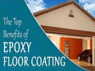 Know the Top Benefits of Epoxy Floor Coating