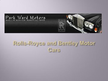 Rolls-Royce and Bentley Motor Cars