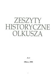 Zeszyty Historyczne Olkusza Numer I Olkusz, 2006