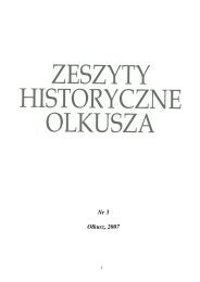 Zeszyty Historyczne Olkusza Numer 3 Olkusz, 2007