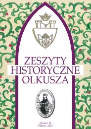 Zeszyty Historyczne Olkusza Numer 13 Olkusz, 2012