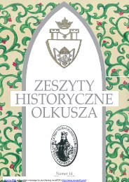 Zeszyty Historyczne Olkusza Numer 14 Olkusz, 2012