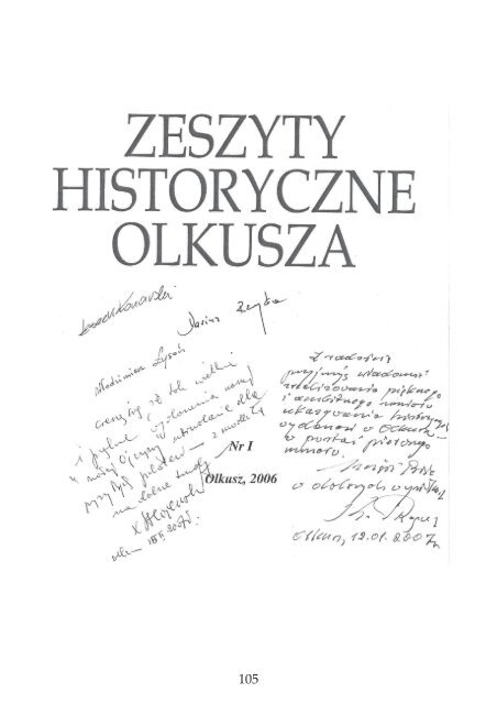 Zeszyty Historyczne Olkusza Numer 16 Olkusz, 2013