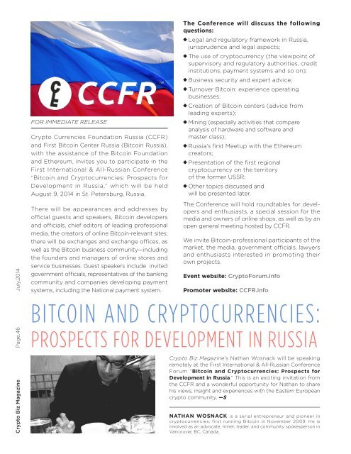 Crypto Biz Magazine—July, 2014/Issue.02