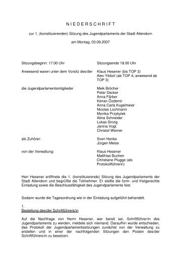 Protokoll _1. konstituierende Sitzung - Attendorn