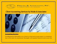 Client Accounting Services by Fricke & Associates