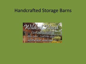 Handcrafted Storage Barns