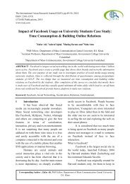 Impact of Facebook Usage on University Students Case Study: Time Consumption & Building Online Relations. By: Zafar Ali