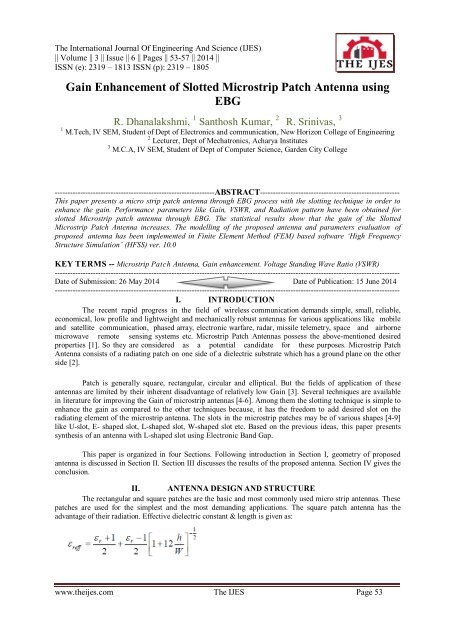 Gain Enhancement of Slotted Microstrip Patch Antenna using EBG