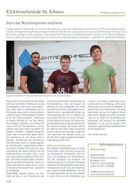 Alb Magazin - Ausgabe Kispel Lauter 2/2014