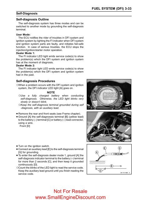 Kawasaki Z1000 - ZR1000 2003-04 Service Manual - Small Engine ...
