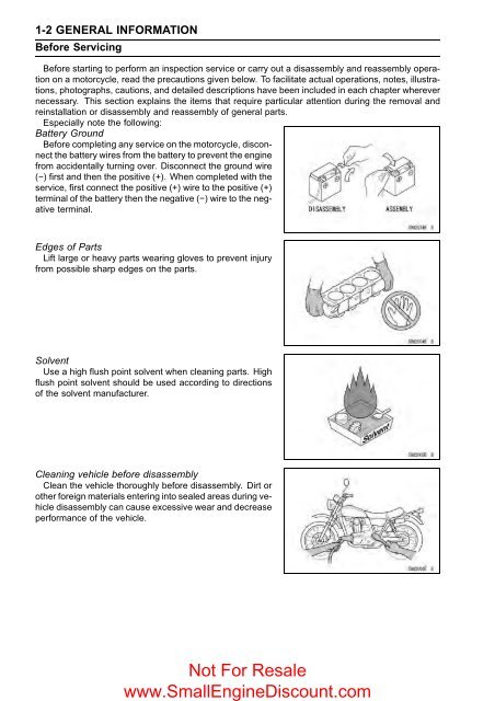 Kawasaki Z1000 - ZR1000 2003-04 Service Manual - Small Engine ...