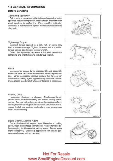 Kawasaki Z1000 - ZR1000 2003-04 Service Manual - Small Engine ...