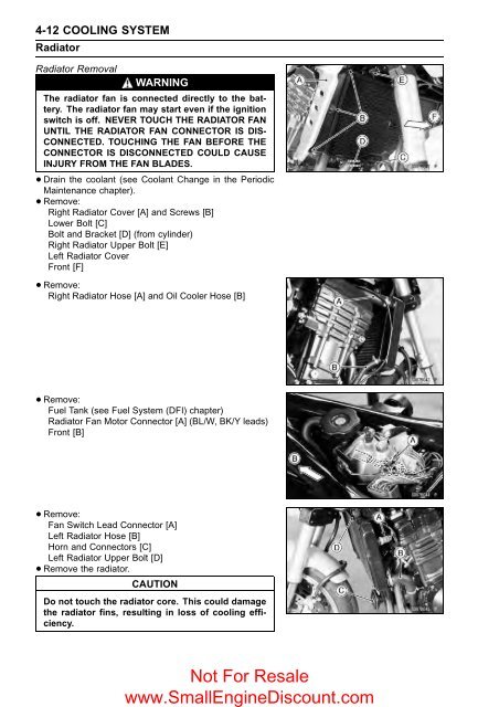 Kawasaki Z1000 - ZR1000 2003-04 Service Manual - Small Engine ...