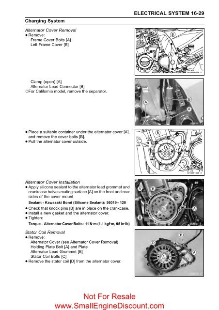 Kawasaki Z1000 - ZR1000 2003-04 Service Manual - Small Engine ...