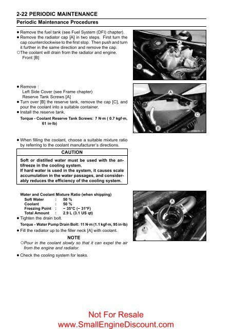 Kawasaki Z1000 - ZR1000 2003-04 Service Manual - Small Engine ...