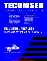 Tecumseh Peerless Handbook - Small Engine Discount